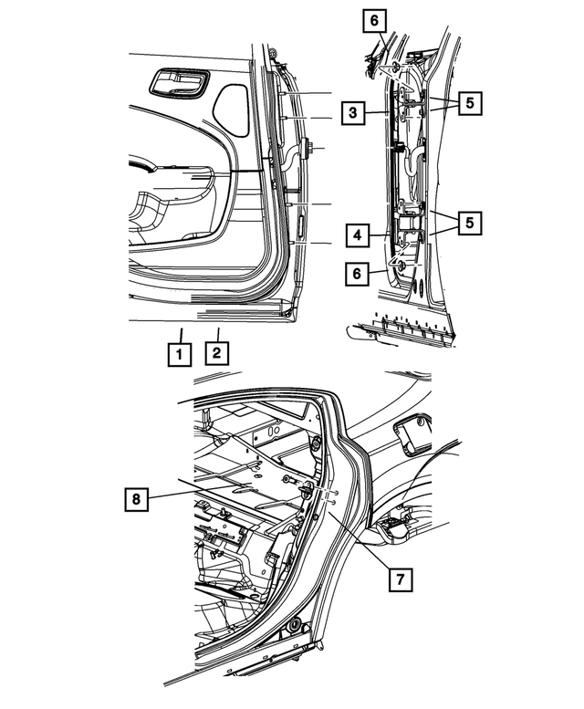 68660704AA - : Rear Door, Right for Mopar Image