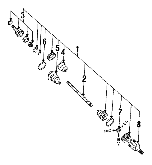 Axle Shaft for 1992 Chevrolet Cavalier #0