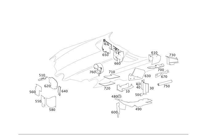 1994310662 - Exhaust System: Cover for Mercedes-Benz Image image