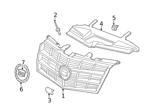 Grille & Components for 2013 Cadillac CTS #1