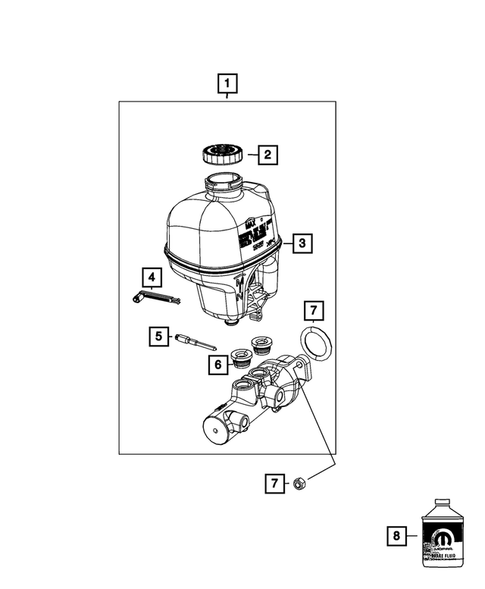 Brake Master Cylinder for 2020 Dodge Durango #0