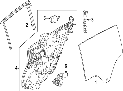 Glass - Rear Door for 2025 Dodge Hornet #0