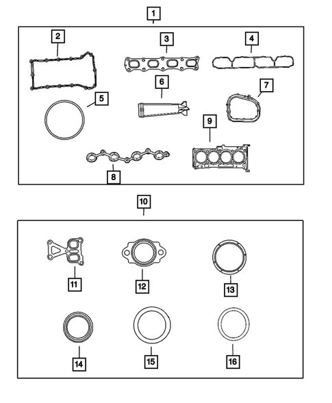 Engine Identification, Service Engines & Engine Service Kits for 2008 Dodge Caliber #0
