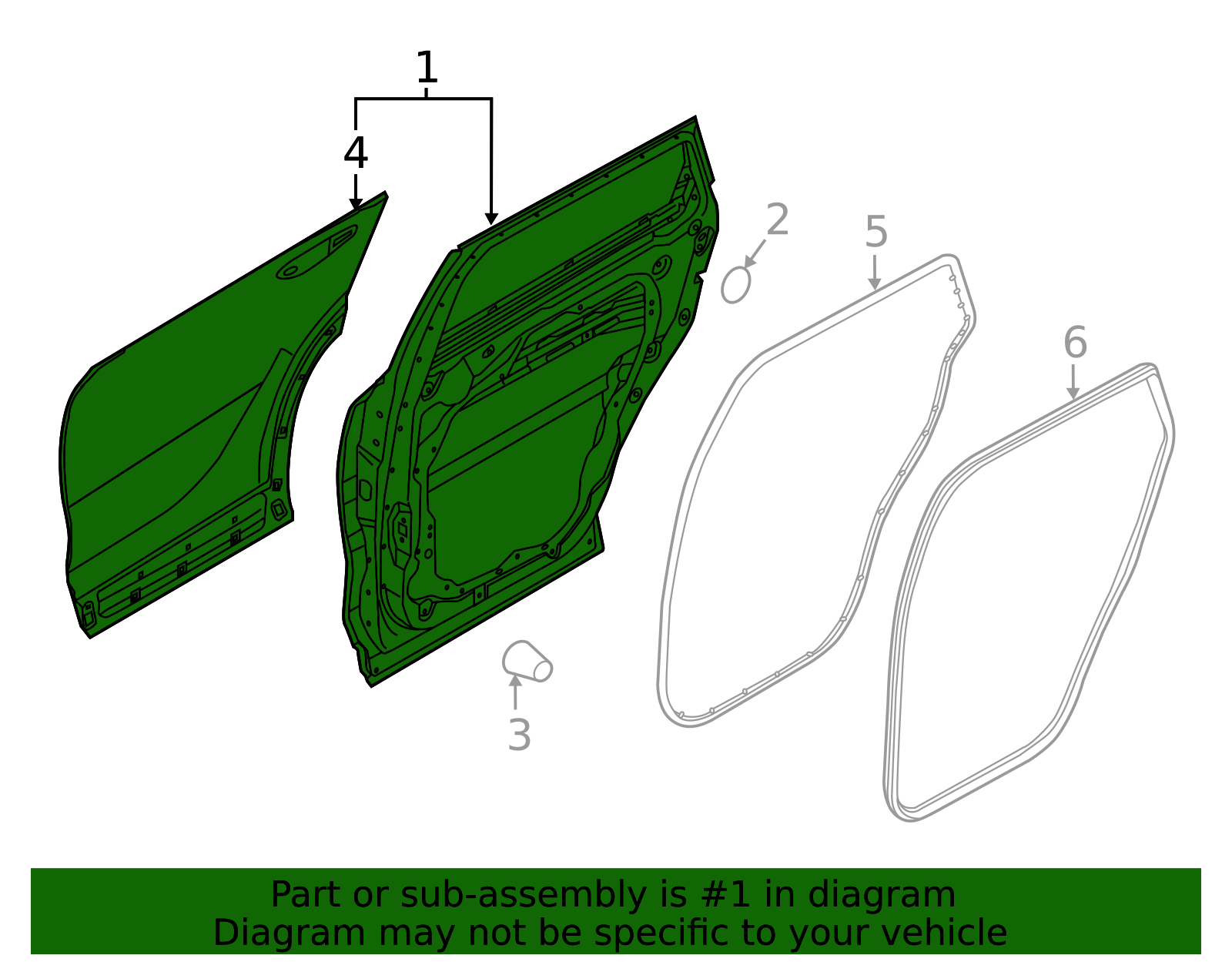 77003-S9001 - Door Shell 2020-2025 Kia Telluride | Genuine Kia Parts