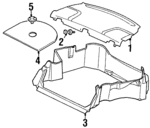 TJ06WL8BC - Body: Pkg Tray Trim for Mopar Image