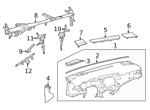 Instrument Panel for 2022 Toyota Camry #0