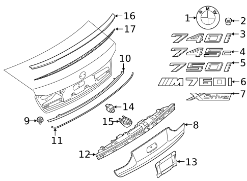 Exterior Trim - Trunk for 2022 BMW 430i Gran Coupe #0