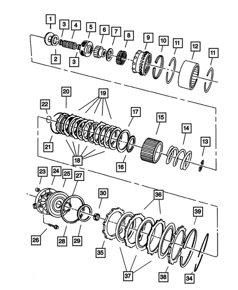 Overdrive Gear Train for 2001 Dodge Durango #0