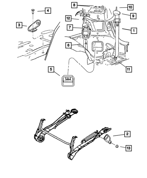 Seat Belts for 2008 Chrysler Pacifica #2