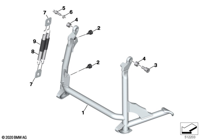 46528404580 - Frame and Mounting Parts: Center Stand -  for BMW-Motorrad Image