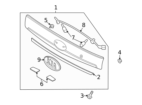 License Lamps for 2011 Kia Sedona #0