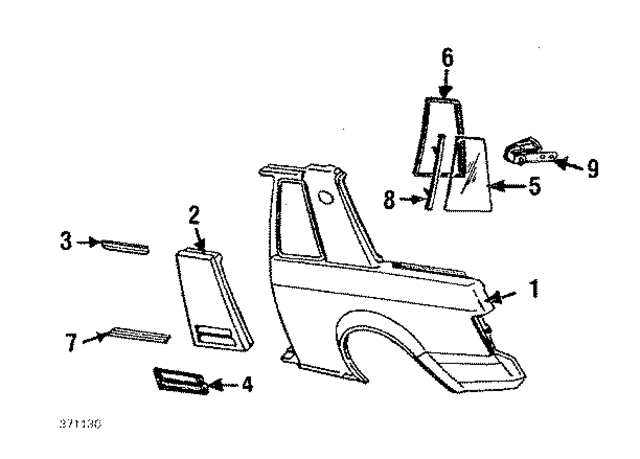 8383231M00 - : Weatherstrip for Nissan Image