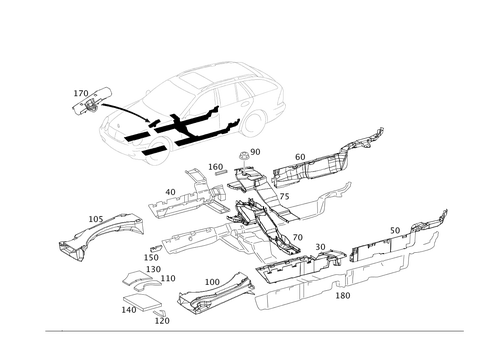 Cable Cover and Cable Ducts for 2001 Mercedes-Benz C240 #0