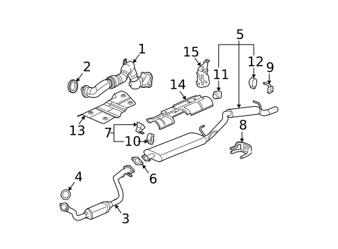 Exhaust Components for 2005 Buick Rendezvous #0