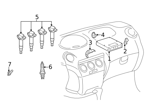 Ignition Coil for 2001 Toyota Echo #0