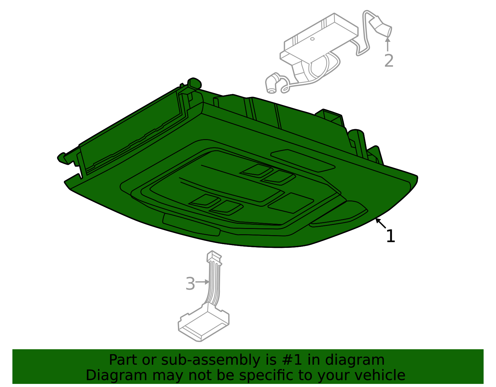 2025-2026 Porsche Panamera Overhead Console 9Y0-959-551-BC-TM0