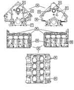R9257057AA - Engine 5.7L Eight Cylinder: Short Block Engine, Remanufactured for Mopar Image