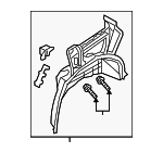 4M0809851E - Body: Inner Wheelhouse for Audi Image image