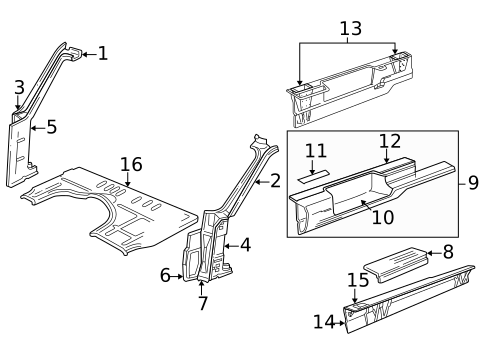 Floor for 1994 Dodge B150 #0