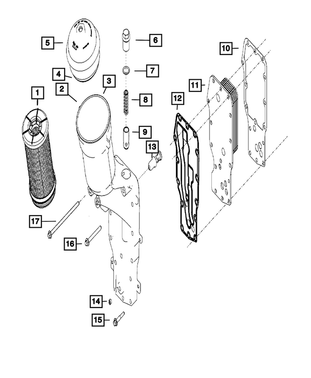 68677809AA - : Oil Filter Housing for Mopar Image