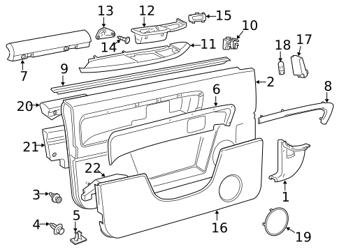 Interior Trim - Front Door for 1997 Volvo 960 #0