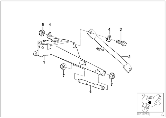 7119904463 - Frame and Mounting Parts: Wave Washer - B10-zns3 for BMW-Motorrad Image