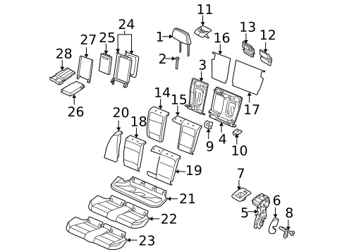 Rear Seat Components for 2008 BMW 328xi #1