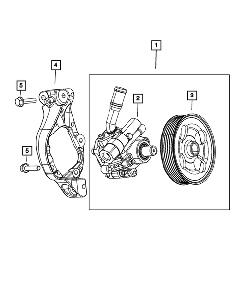 Power Steering Pump and Reservoir for 2017 Jeep Wrangler #0