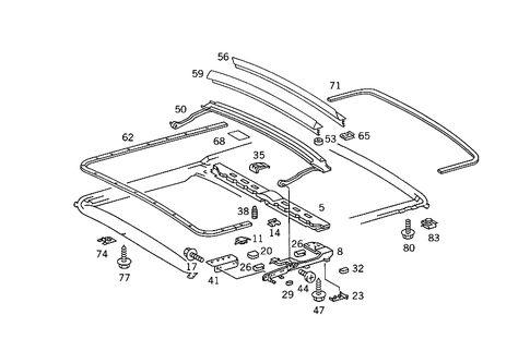 Sliding/Lifting Roof Transport Bridge for 1987 Mercedes-Benz 560 SEC #0