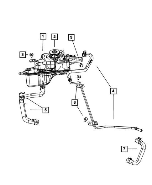 Engine Coolant Reservoir (Bottle) for 2008 Dodge Caliber #1
