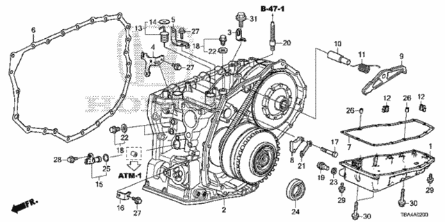 AT Transmission Case Components (1.5L) for 2016 Honda Civic #0
