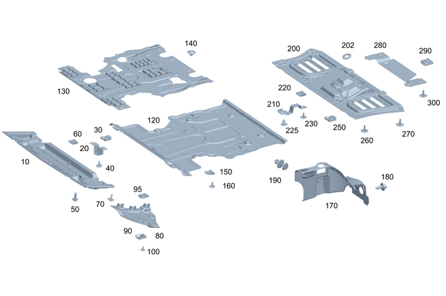 1675202700 - Chassis Sheet Metal/Air Intake: Cover, Engine Comp. Lower for Mercedes-Benz: GLE350, GLE450e, GLE580 Image image