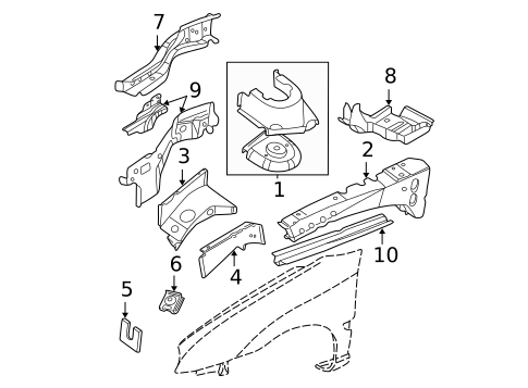 Structural Components & Rails for 2003 Dodge Neon #0
