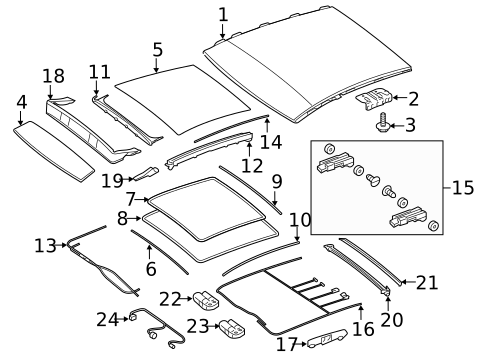 Sunroof for 2016 Mercedes-Benz CLA45 AMG #3