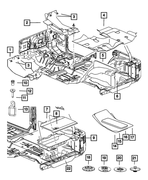 Carpets, Floor Mats, Load Floor, and Silencers for 2016 Jeep Wrangler #0