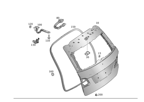 Rear-End Door for 2014 Mercedes-Benz ML350 #0