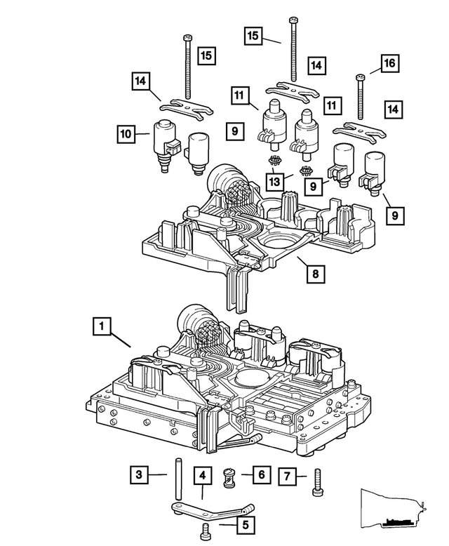 R5138813AC - NAG1; W5A380; 5-Speed; Automatic Transmission: Complete Valve Body, Remanufactured for Chrysler: Crossfire | Dodge: Sprinter 2500, Sprinter 3500 Image
