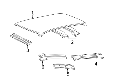 Roof & Components for 2005 Mercury Sable #0