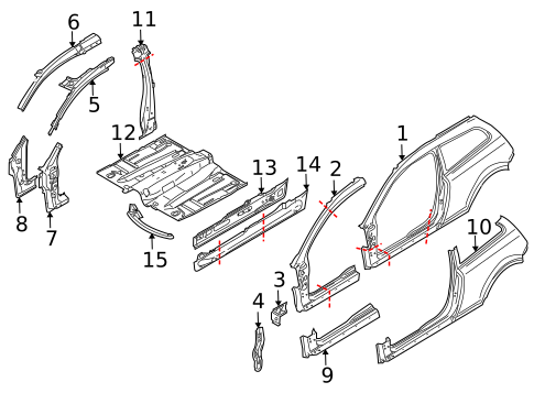 Center Pillar for 2013 Volvo C30 #0