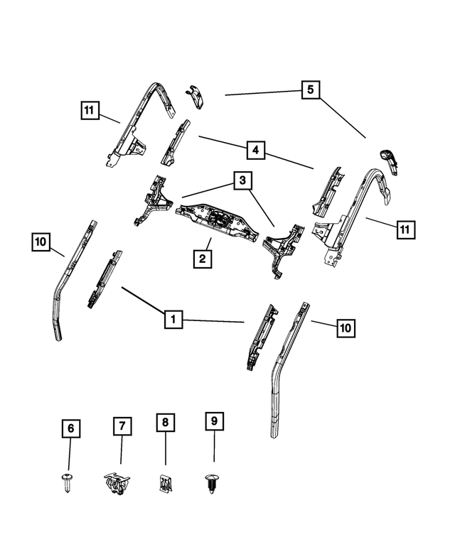 68631966AA - Body Sheet Metal Except Doors: Sport Bar, Right for Mopar Image image