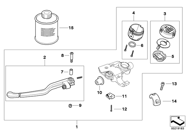 32727675757 - : Pipe Clamp - M5 for BMW-Motorrad Image