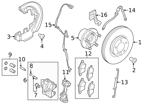 Brake Components for 2018 Land Rover Range Rover Evoque #0