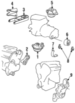 4358313 - : Rear Mount for Saab: 9000 Image