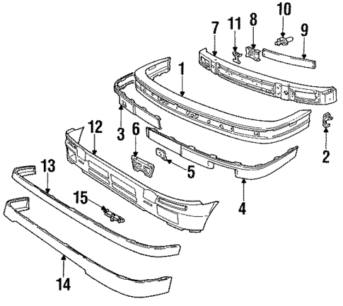 Bumper & Components - Front for 1990 BMW 325i #0