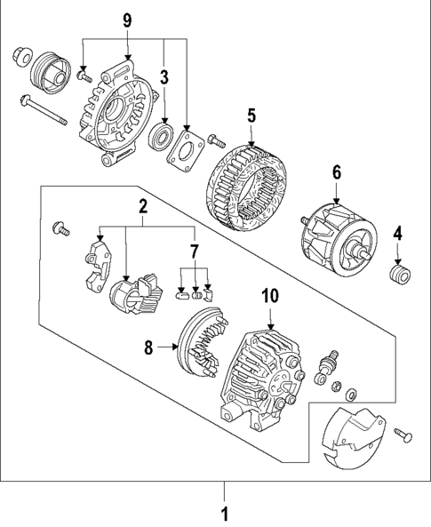 Alternator for 2010 Mazda CX-9 #0