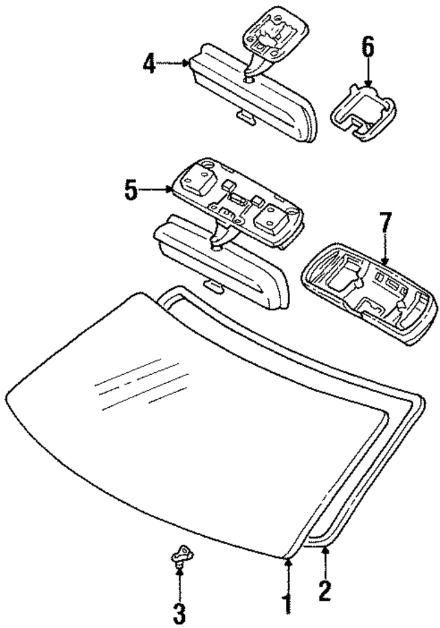 561110W060 - Body: Windshield for Toyota Image