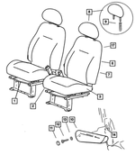 UL511FLAA - Interior Trim: Front Seat Back Panel for Mopar Image