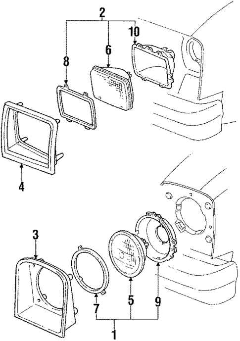 Headlamp Components for 1986 Chevrolet Chevette #0
