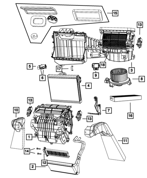 Air Conditioner and Heater Units for 2012 Jeep Wrangler #0