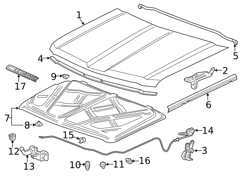 Hood & Components for 2016 Chevrolet Silverado 1500 #1